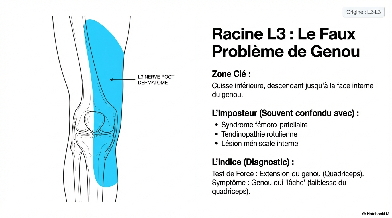 Racine nerveuse L3 - Faux problème genou