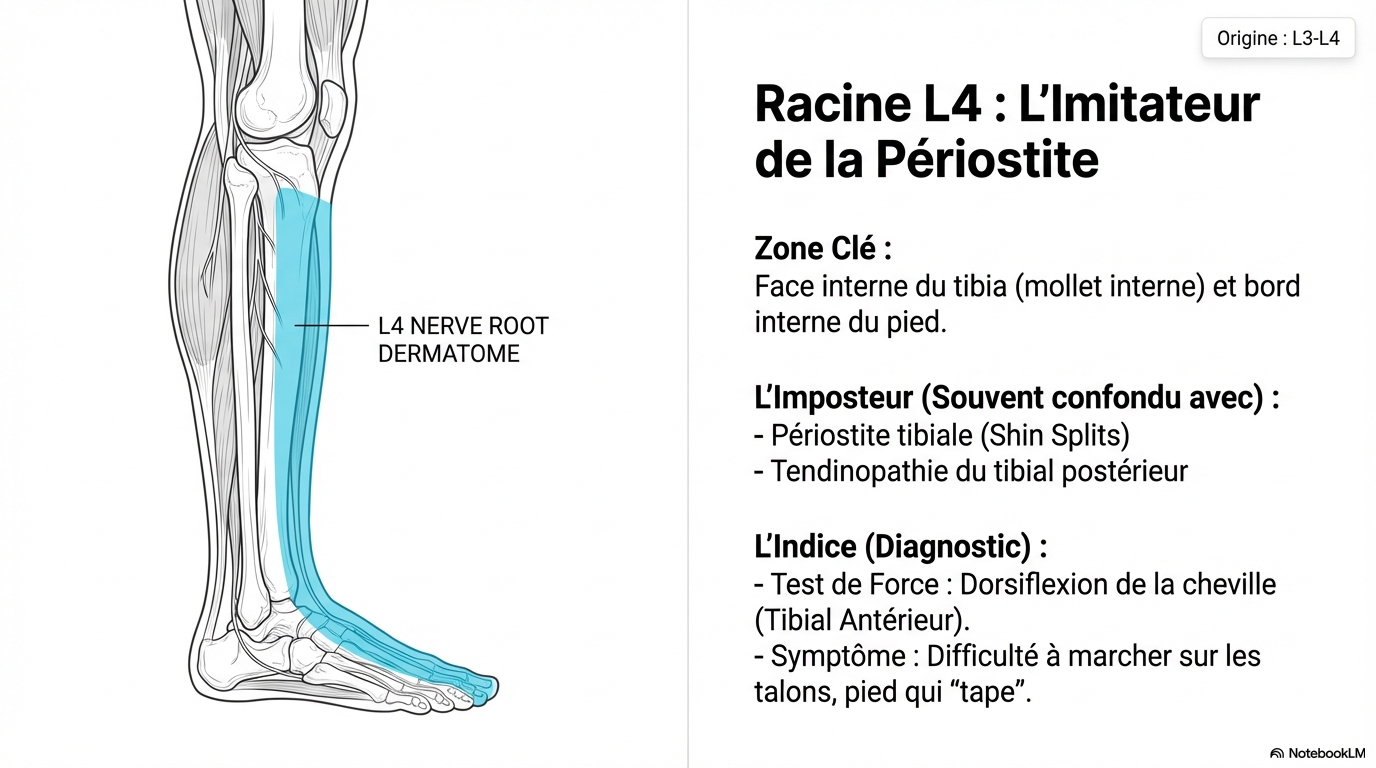 Racine nerveuse L4 - Face latérale