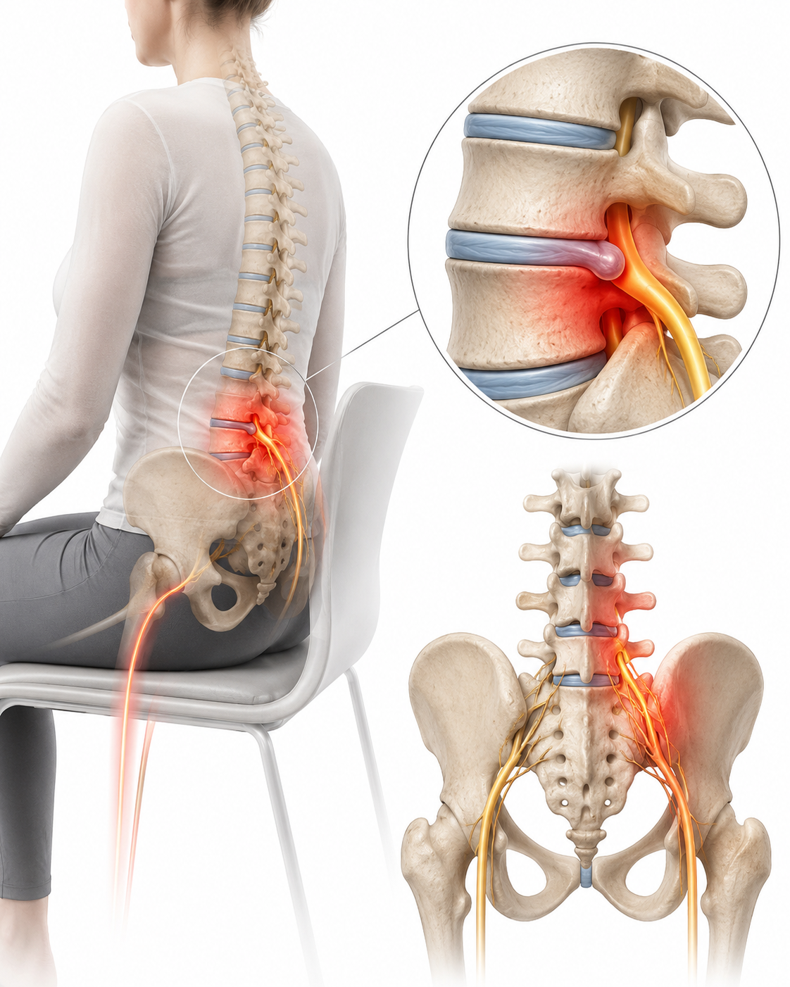 Position Assise Et Irritation Discale Pouvant Contribuer À Une Douleur Sciatique
