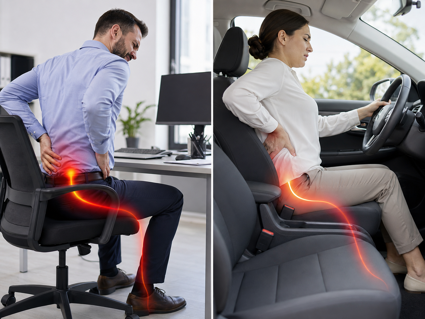 Sciatique Aggravée Au Bureau Ou En Voiture Par La Position Assise